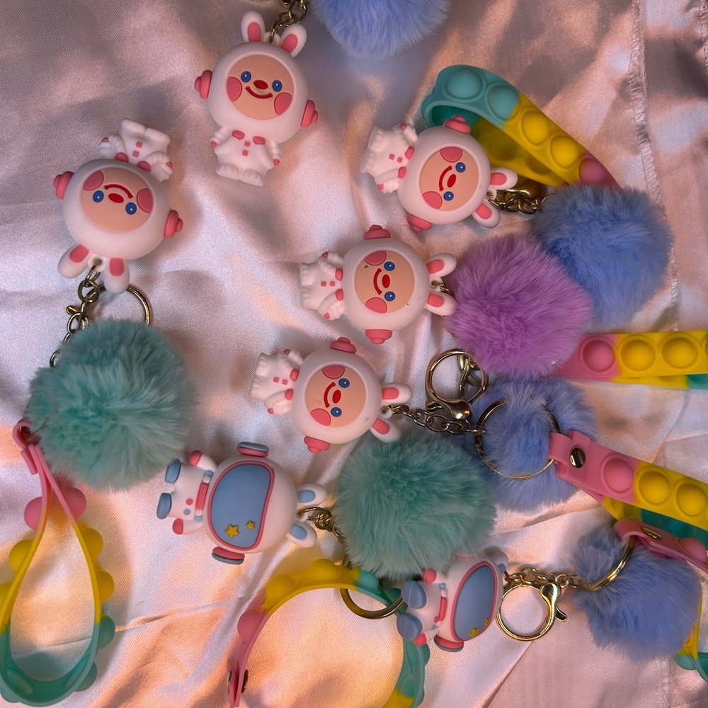 Bunny Astronaut Keychains